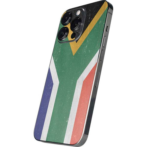 South Africa Flag Distressed iPhone 16 Pro Skin